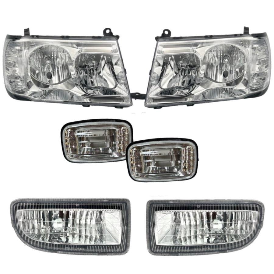 トヨタ 前期 中期 ランクル ランドクルーザー 100系 後期LOOK ヘッドライト フォグランプ サイドマーカー 3点 セット D12-1103P-RD-E1拍卖