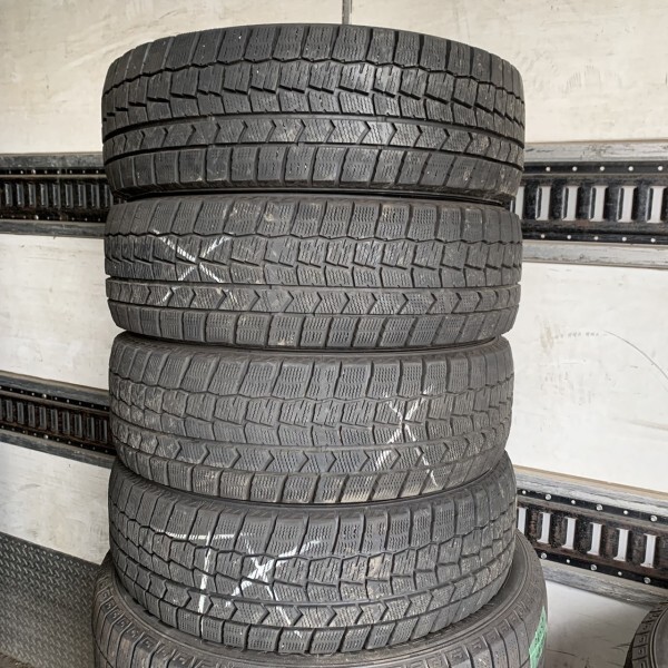 ★送料無料★ 185/60R15 2024年製 7~8分山 ダンロップ WINTERMAXX WM02 4本/中古スタッドレスタイヤ(冬タイヤ) ヤリス等 N9739_P2拍卖