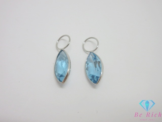 Pt950 プラチナ カラーストーン 2.0ct 2.0ct 付 ピアス イヤリング チャーム 宝石 ジュエリー アクセサリー 【中古】 th13322拍卖