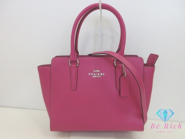 コーチ COACH 2way ハンドバッグ ショルダーバッグ F30555 ピンク レザー 肩掛け 斜め掛け 鞄 【中古】 bk10205拍卖