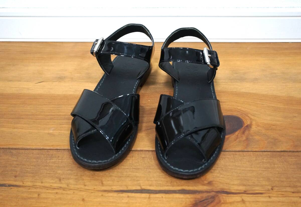 MARGARET HOWELL パテントレザーサンダル 24cm 日本製拍卖