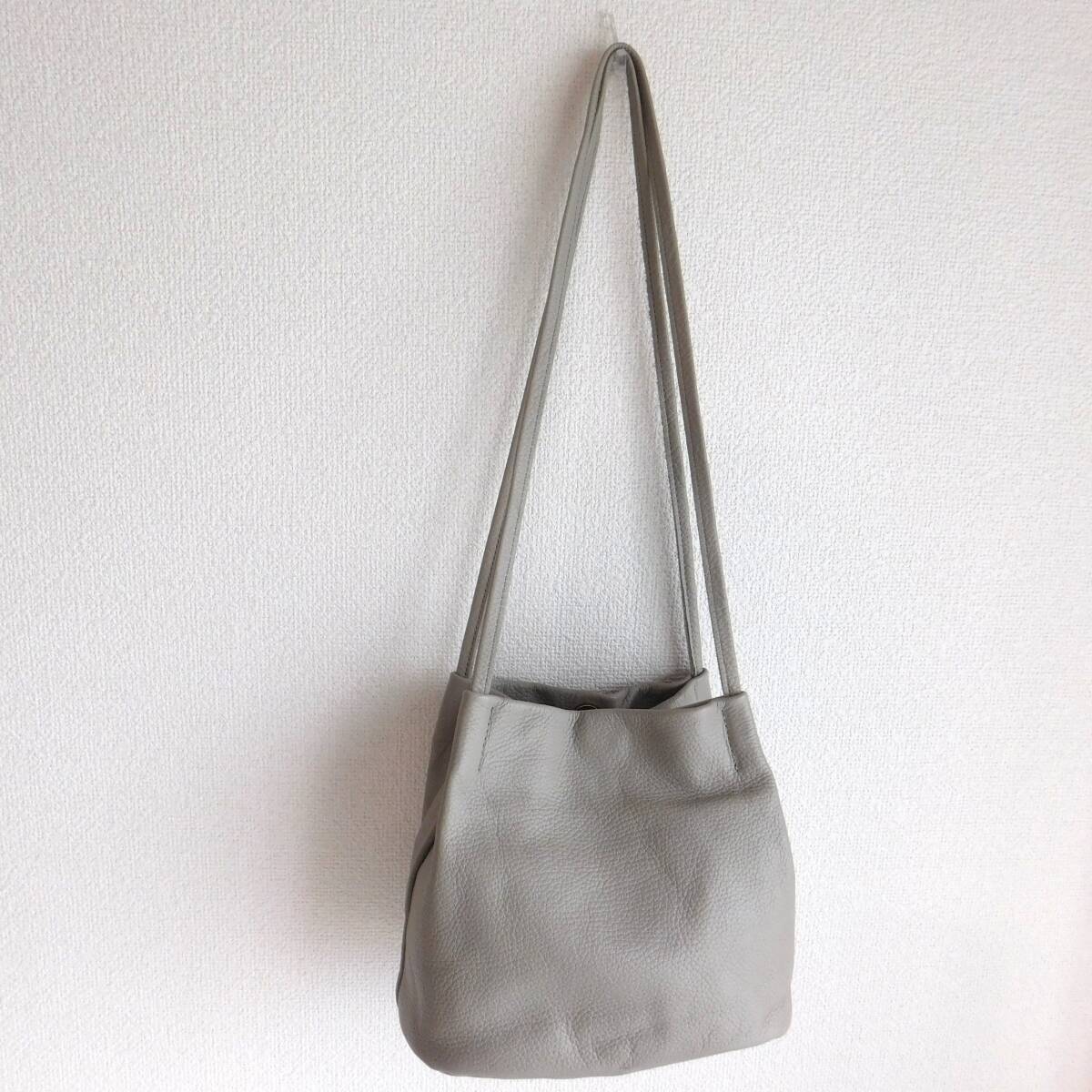 タシナミ★本革★TASINAMI★日本製★シュリンクレザー★ショルダーバッグ★定価10780★D567拍卖