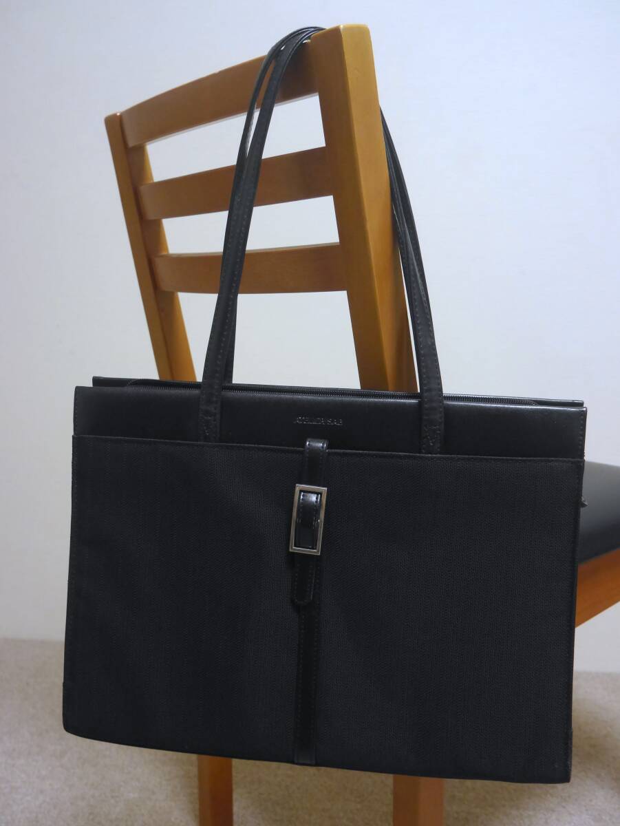 ◆中古◆ATELIER SAB/アトリエサブ ショルダーバッグ 黒/ブラック A4収納可 就活/リクルート/ビジネス レディース トート◆n02 #20拍卖