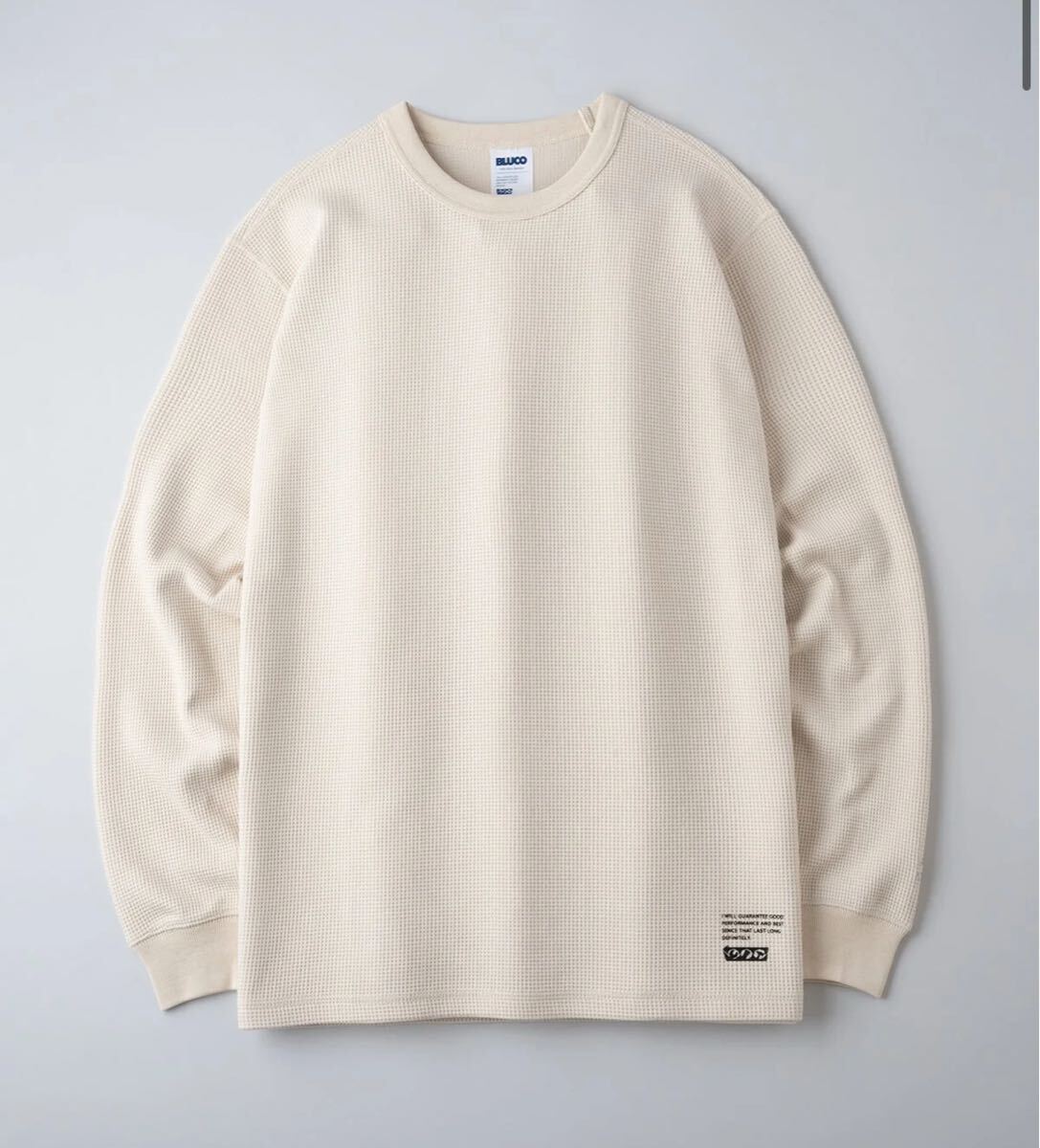 BLUCO/ブルコ CREW NECK THERMAL SHIRT ナチュラル L拍卖