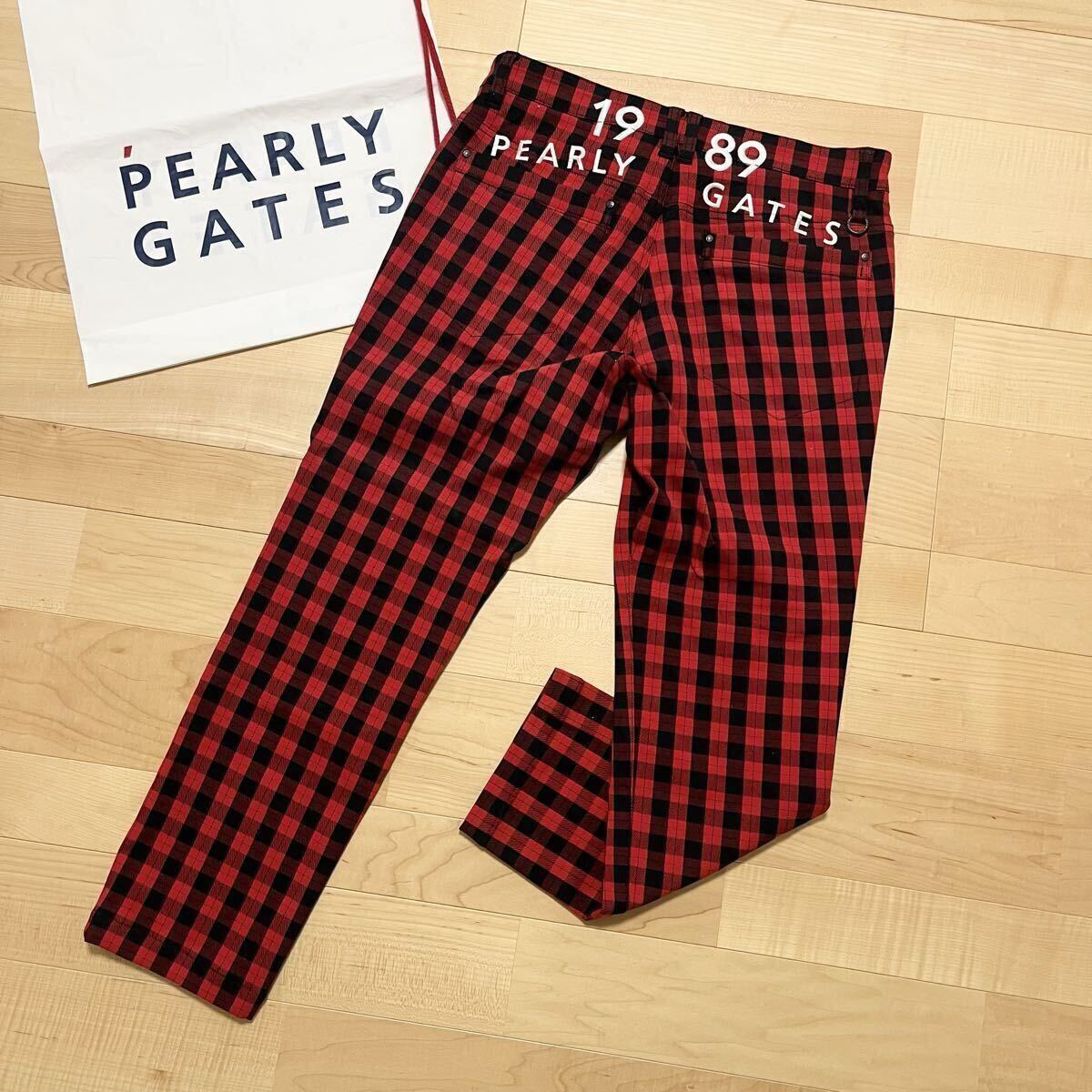 ★パーリーゲイツ チェック柄 パワフルコットンパンツ メンズ ★送料無料 正規品拍卖