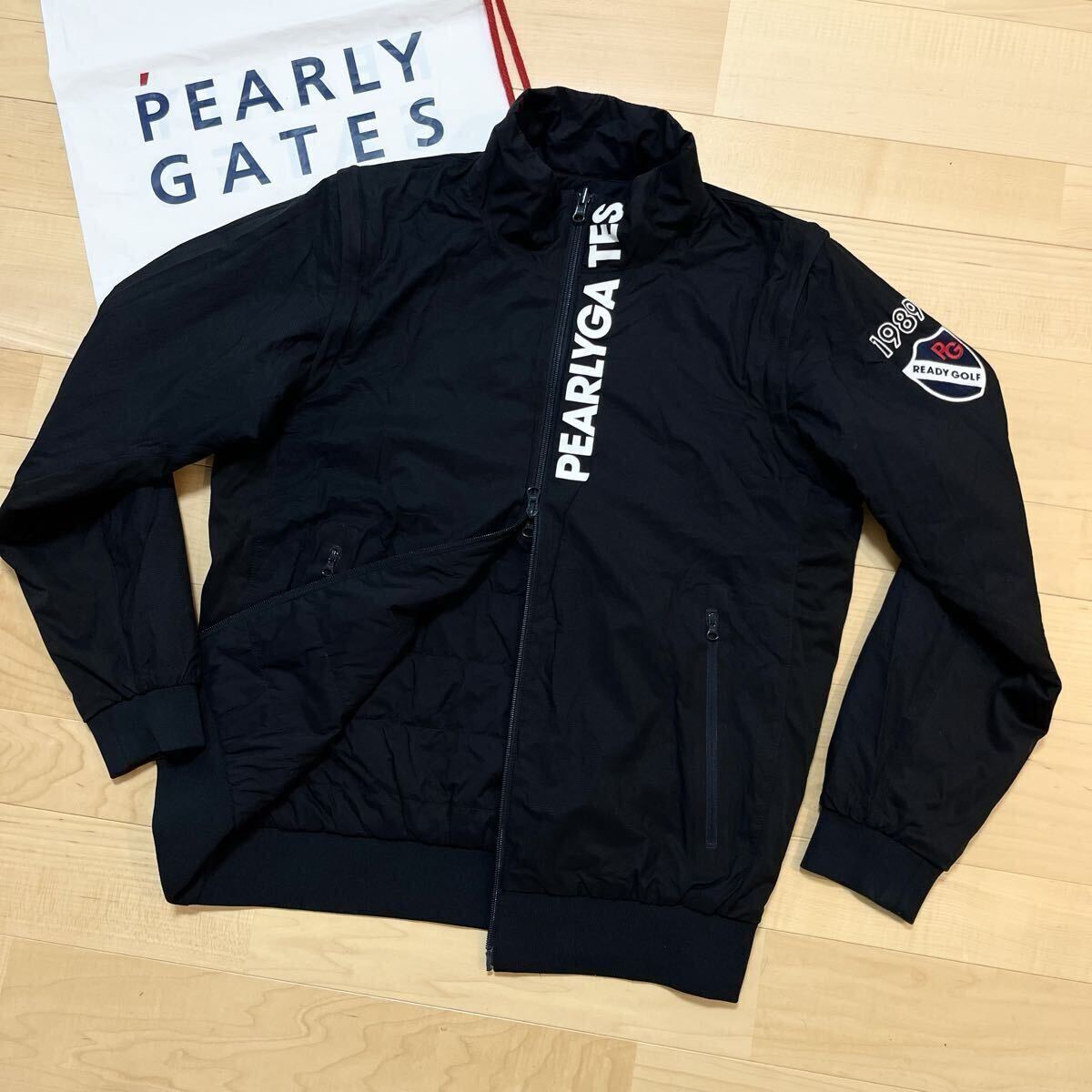 ★美品 パーリーゲイツ 4WAY リバーシブルジャケット スニードブルゾン ベスト メンズ ★送料無料 正規品 拍卖