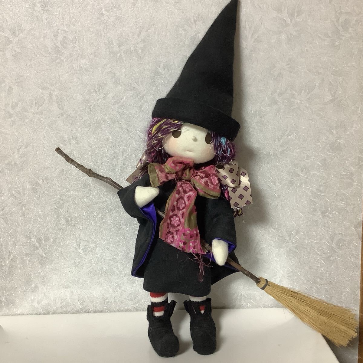 米山京子風 可愛い魔女 ハロウィン 手作り ほうき witch 魔女の宅急便拍卖