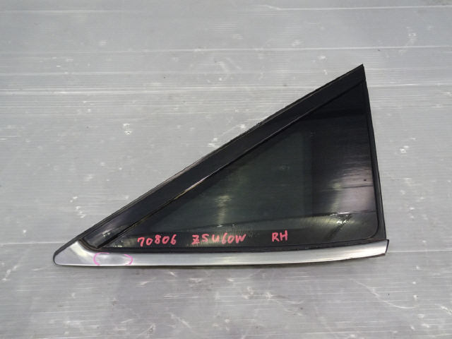 ハリアー DBA-ZSU60W 右 クォーターガラス 右後 62710-48291 平成29年 プレミアム 1kurudepa拍卖