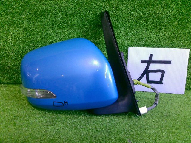 4kurudepa H22年 タント DBA-L375S 右 ドア ミラー サイド 87910-B2A10 青 B67 7ピン拍卖