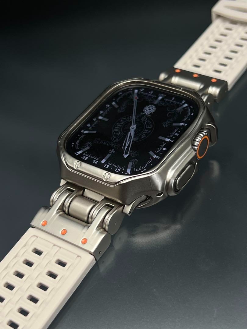 Apple Watch tpuケース ワイドラバーベルトセット 49mm 46mm 45mm 44mm 41mm 40mm ウルトラ シリーズ10拍卖