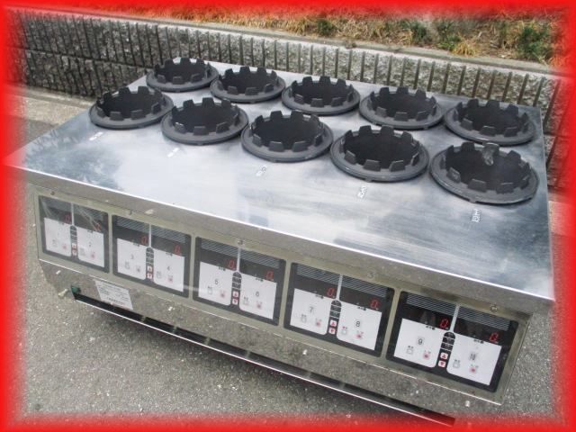 釜めし マイコン式全自動釜飯炊飯機 10口 中古 都市ガス 100V TDXB-10型 タイテックス 大貴産業 送料無料 厨房機器h拍卖