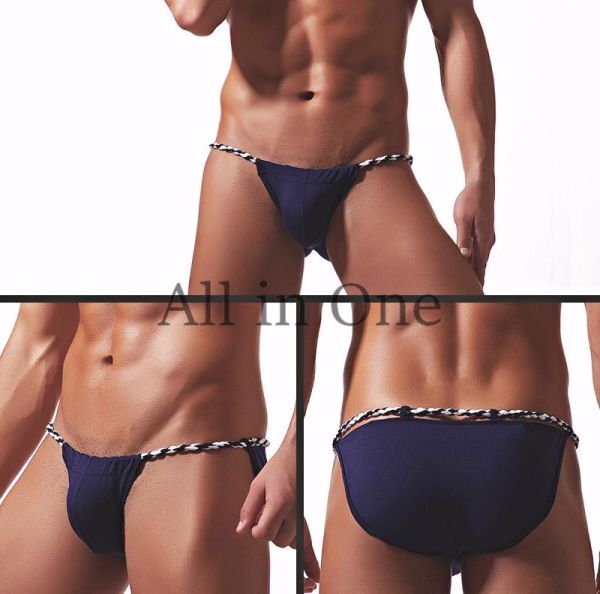 183-86-8 ふんどし メンズ フルバック ブリーフ【ネイビー,Lサイズ】男性 下着 アンダーウェア ショーツ パンツ インナー セクシー ゲイ .2拍卖