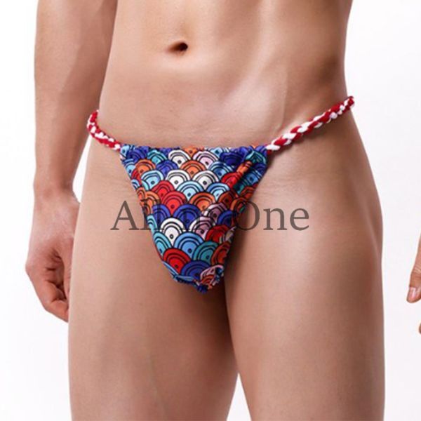 183-100-8 和柄デザインツイスト ふんどし Tバック メンズ 【画像カラー,Lサイズ】男性 下着 パンツ エロ Gストリング ゲイ ショーツ .2拍卖