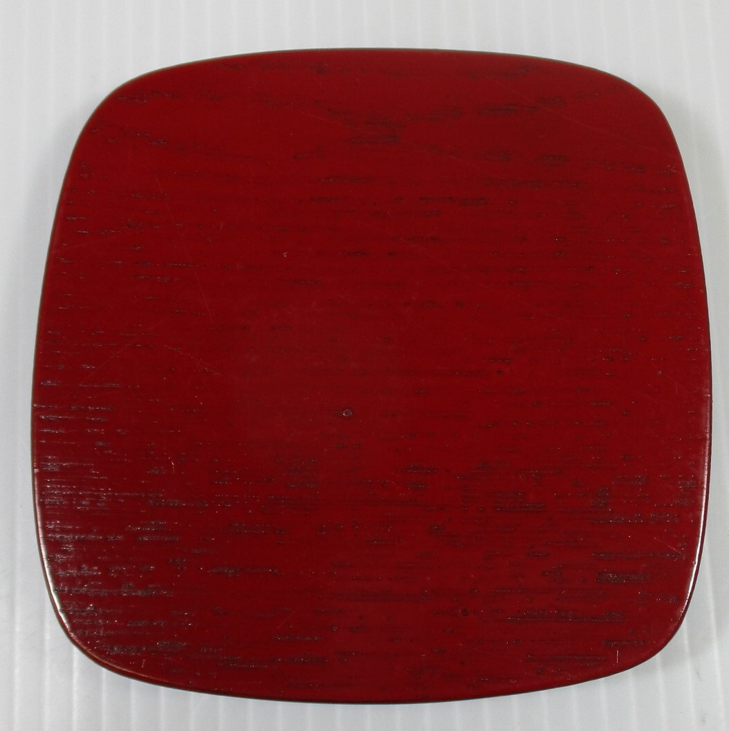 S-1184 急須台 漆器 置台 赤黒 木地拍卖