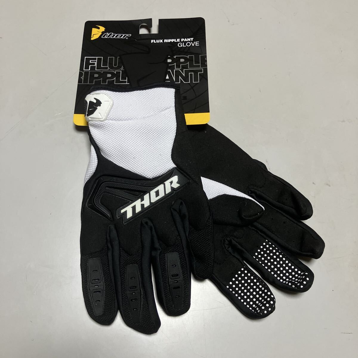 モトクロス オフロード グローブ 黒白 Lサイズ thor拍卖