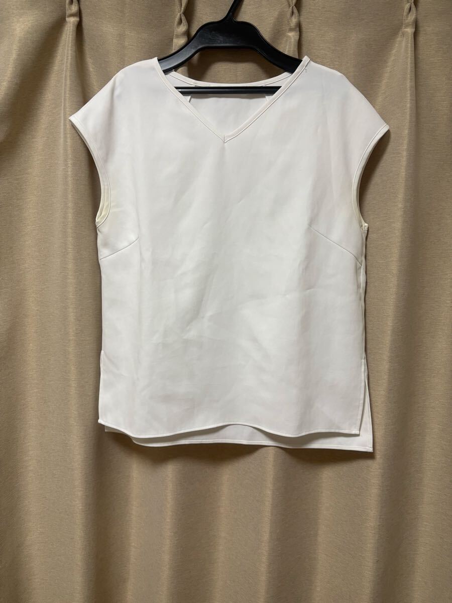 エムプルミエ m's select ホワイト ブラウス  前後差 Sサイズ拍卖