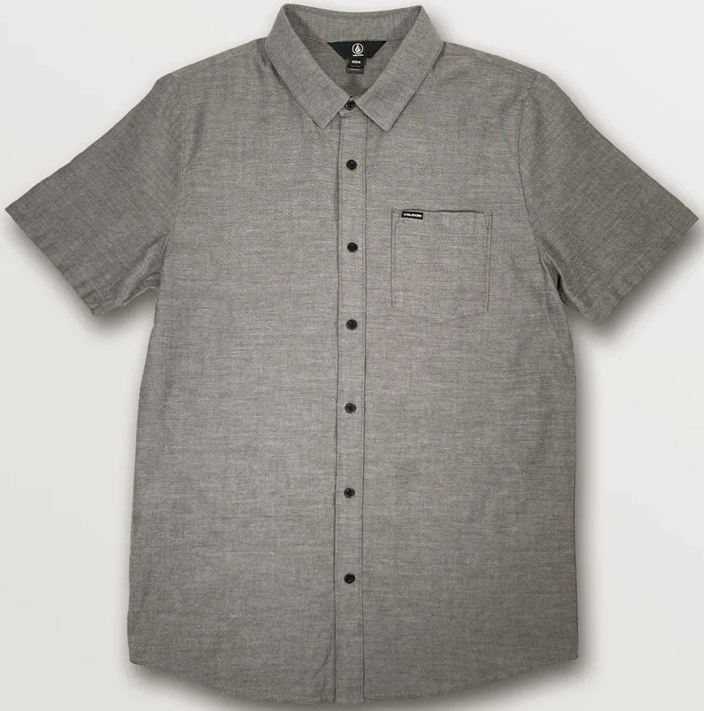 Volcom ボルコム Orion 半袖 シャツ Lサイズ グレー A0402301 コットン 胸ポケット拍卖