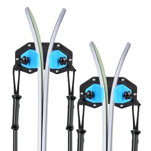 Hikeen スキー用ウォールラック 壁掛けラック 自宅/ガレージ スキー用収納マウント スキーボード壁面収納 2個セット拍卖