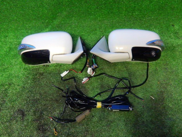 (A03926-C) フーガ ハイブリッド (HY51) 左右 ドアミラー サイドミラー QAA クリスタルホワイトパール H23年 2011年 DAA-HY51 51拍卖