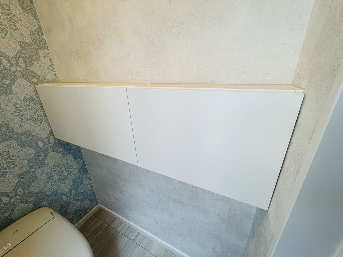 【愛知県発】Nー19 モデルルーム展示品 LIXILキャビネット 収納棚 ホワイト W1,350 D150 H380㎜拍卖