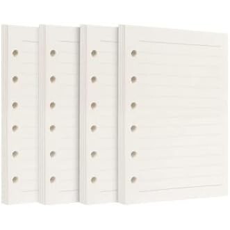 YINKE 手帳用リフィル ルーズリーフダイアリー 横罫 A7 システム手帳用リフィル A7 リフィル 5mm方眼 ノート ルーズリーフ用 メモ帳リフィ拍卖