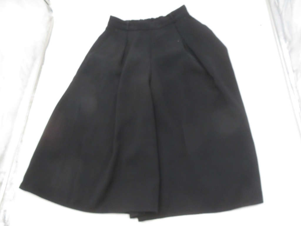 JM432★ひざ丈スカート GU ジーユー ブラック レディース 古着拍卖
