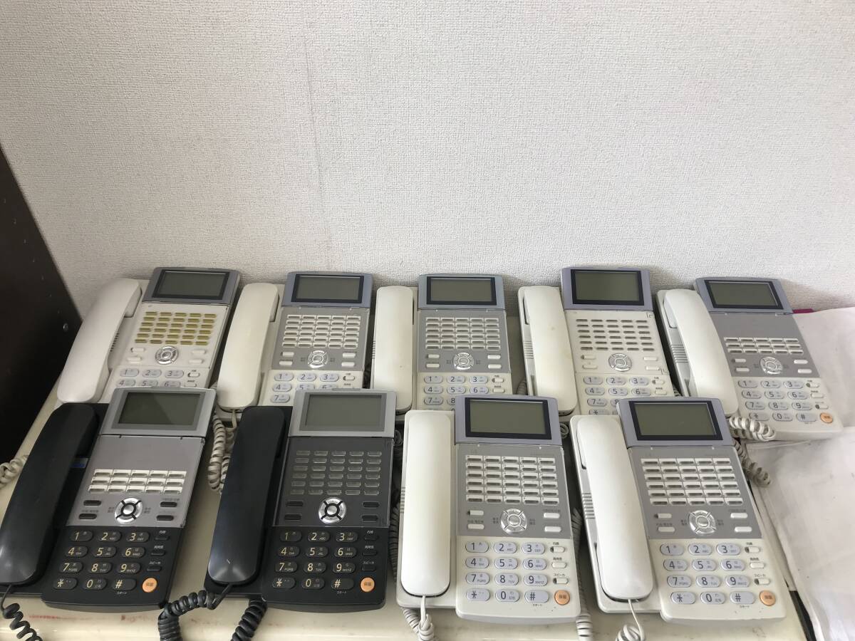 1734 NAKAYO ナカヨ通信機 ビジネスフォン(NYC-15iA-SD(D))(NYC-30iA-PFI) 2002年製 9台セット まとめ売り 電話機 30ボタン オフィス用品拍卖