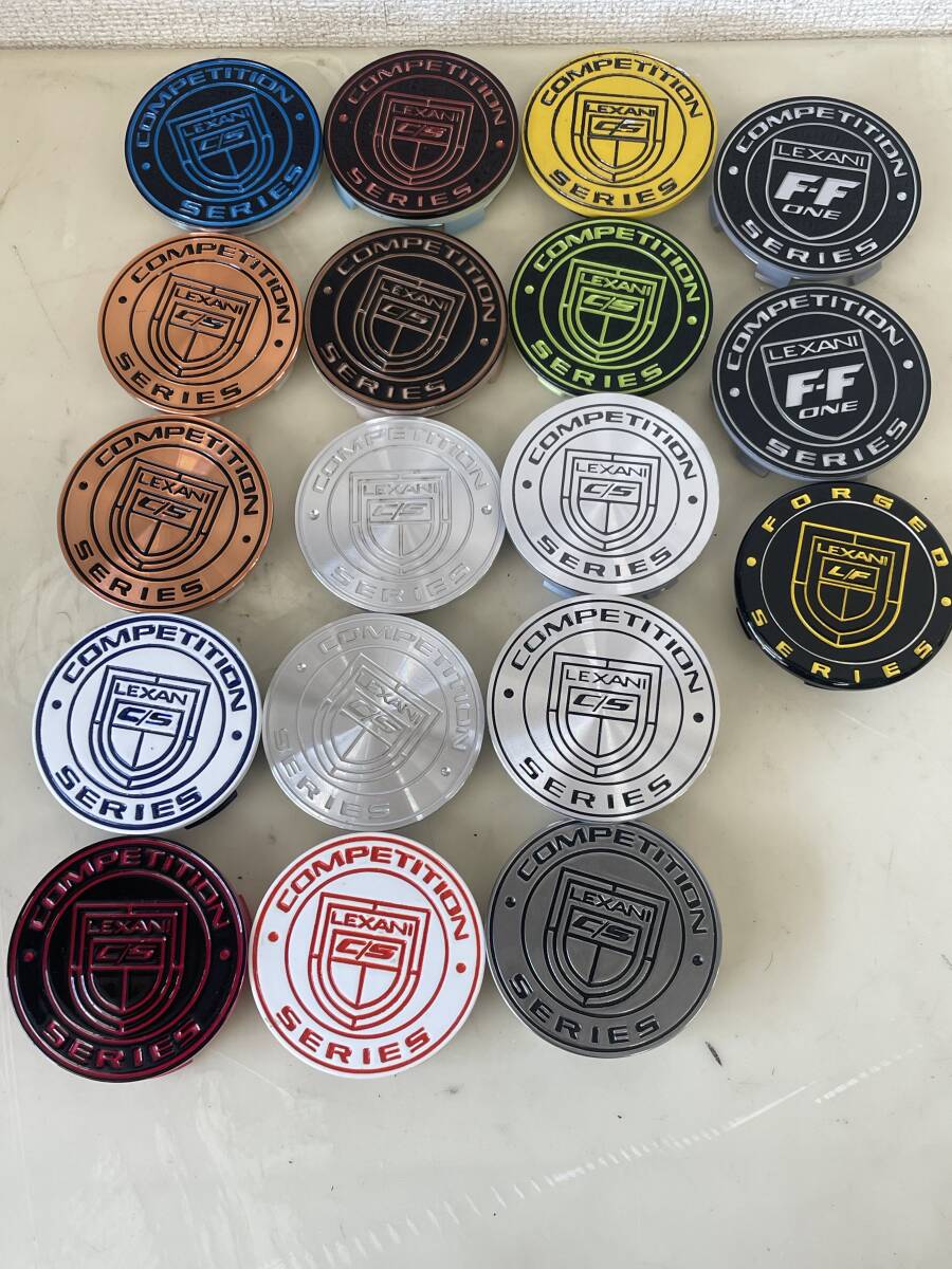 1753 LEXANI ルクサーニ WHEEL CENTER CAP ホイールセンターキャップ 18個 まとめ売り F-F ONE L/F C/S SERIES シリーズ カスタムパーツ 拍卖