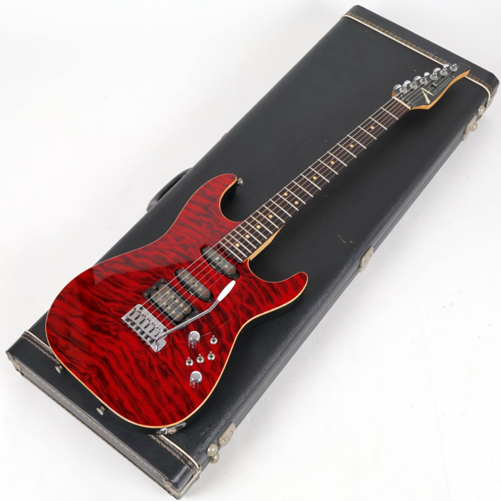 中古 エレキギター TOM ANDERSON Drop Top Quilt Cajun Red 1997年製 #695 3.26kg 軽量個体 トム アンダーソン拍卖