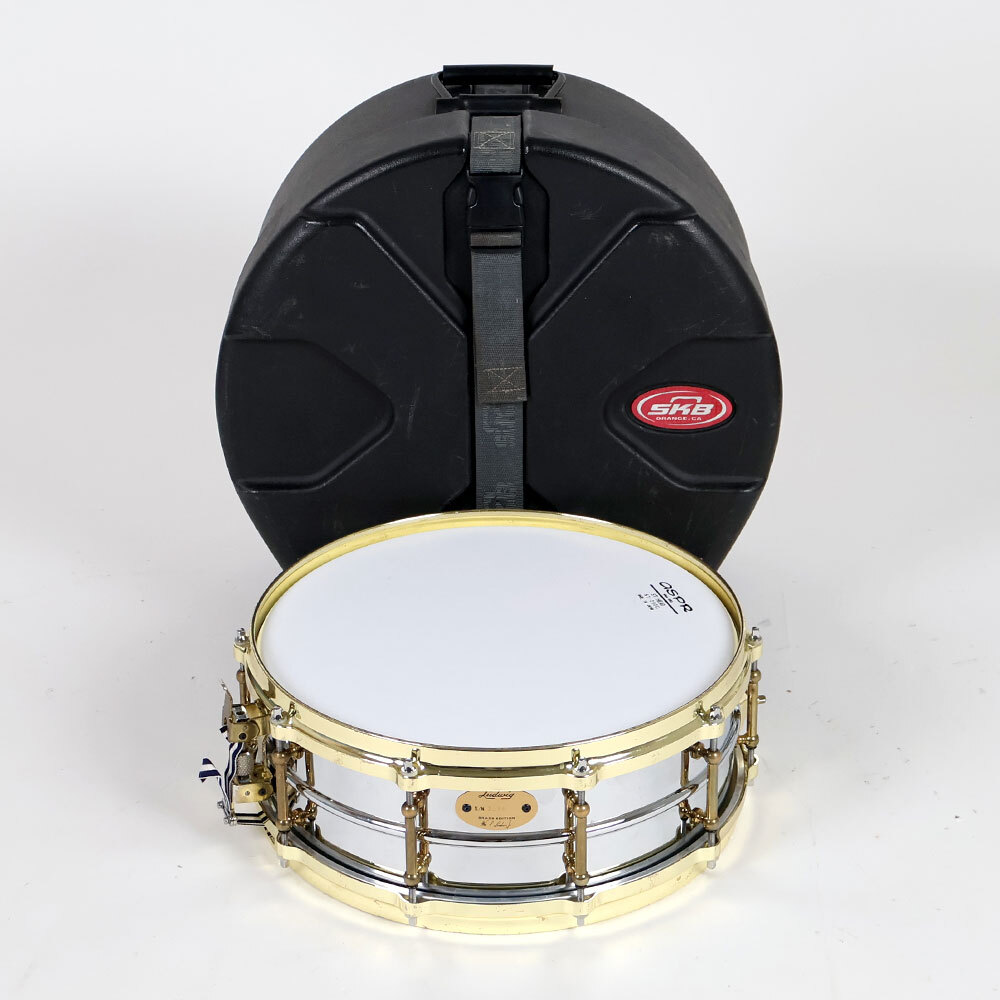 中古 スネアドラム ラディック Ludwig LB400BBTM Chrome over Brass BRASS EDITION 14x5 スネアドラム拍卖