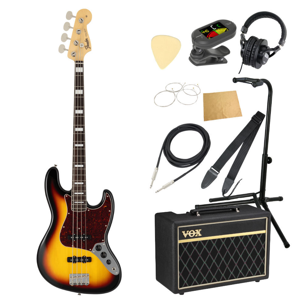 Fender フェンダー Made in Japan Traditional Late 60s Jazz Bass RW 3TS エレキベース VOXアンプ付き 入門10点 初心者セット拍卖