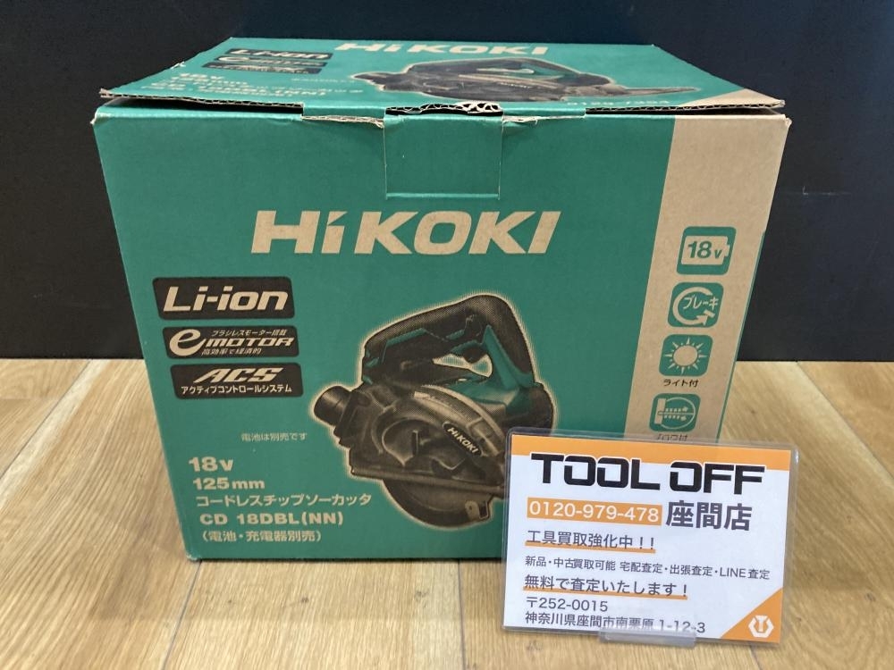 024▼未使用品▼HiKOKI 125mm18Vコードレスチップソーカッタ CD18DBL(NN) 外装ダメージあり拍卖