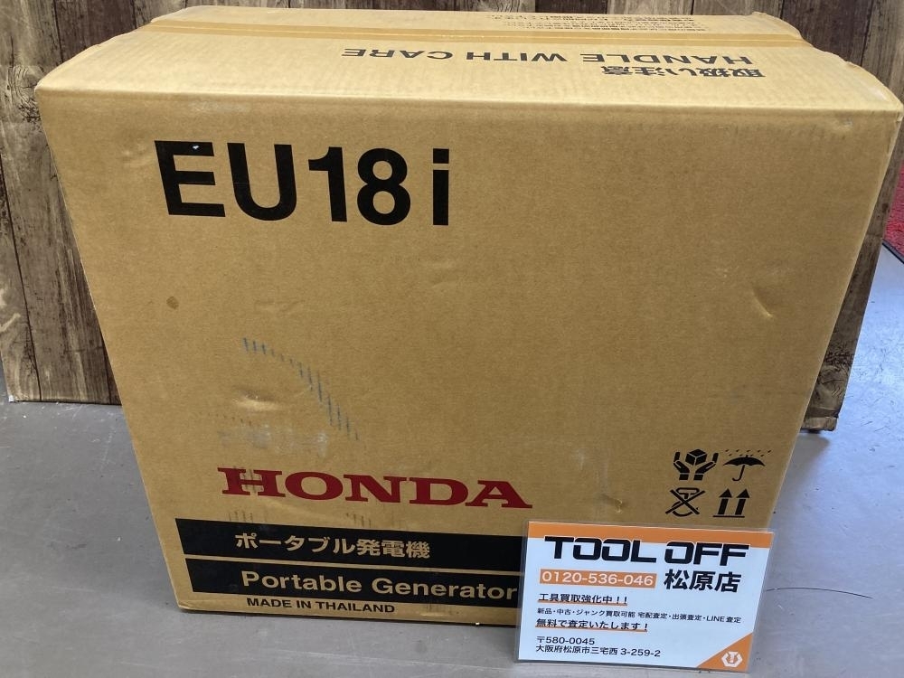 013♪未開封品♪HONDA ホンダ インバーター発電機 EU18i 1.8kVA ポータブル発電機 1.8kVA ※伝票直貼り発送拍卖