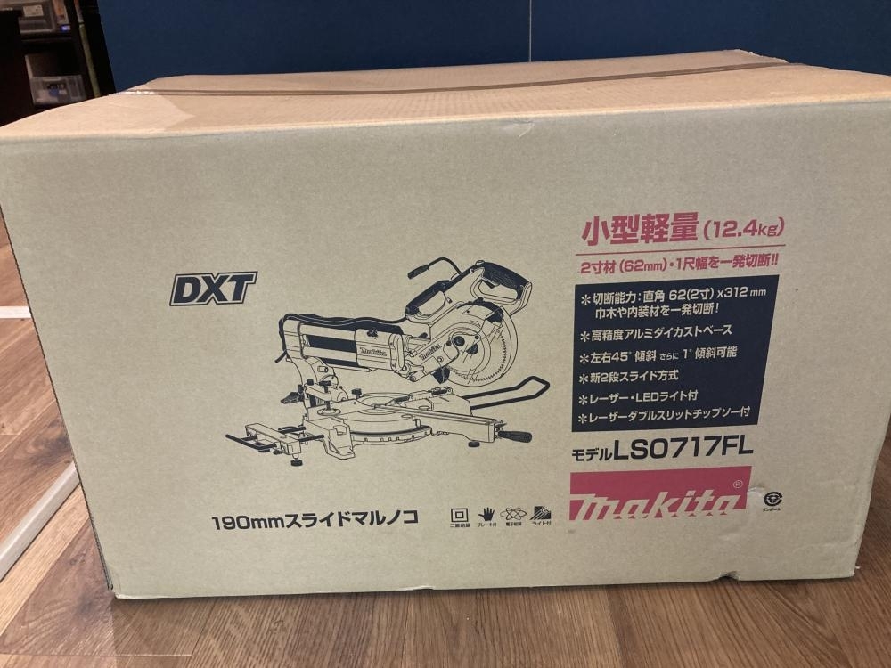 023◆未使用品・即決価格◆makita マキタ 190mmスライドマルノコ LS0717FL 箱破損あり 直接伝票を貼り付けて発送致します。拍卖