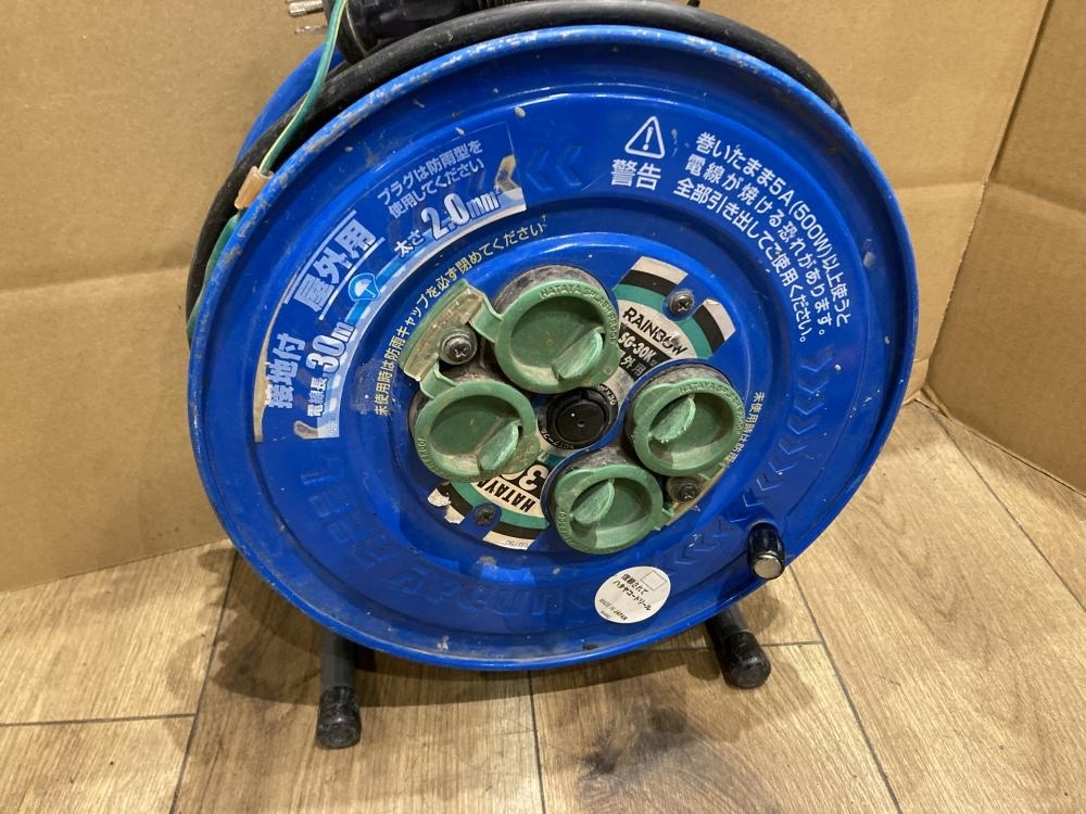 020♪おすすめ品・即決価格♪畑屋 ハタヤ 電工ドラム コードリール SG-30K 屋外用 現状品 ※クリーニングせずに発送拍卖