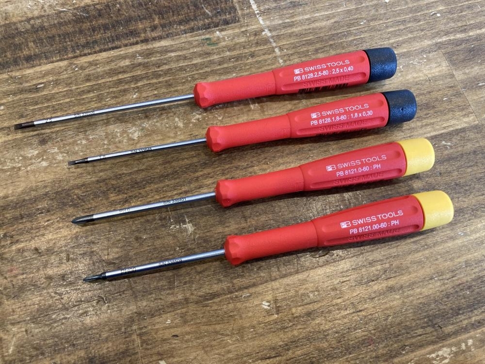 008●おすすめ品・即決価格●PB 精密ドライバーセット 4本 PB8121-00、0 PB8128-1.8、2.5拍卖
