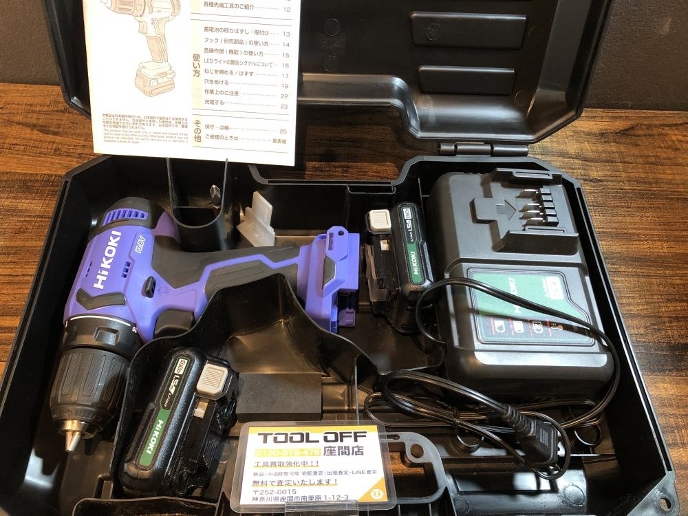 024▼おすすめ品▼HiKOKI 10.8Vコードレスドライバドリル FDS12DAL バッテリ2個+充電器拍卖