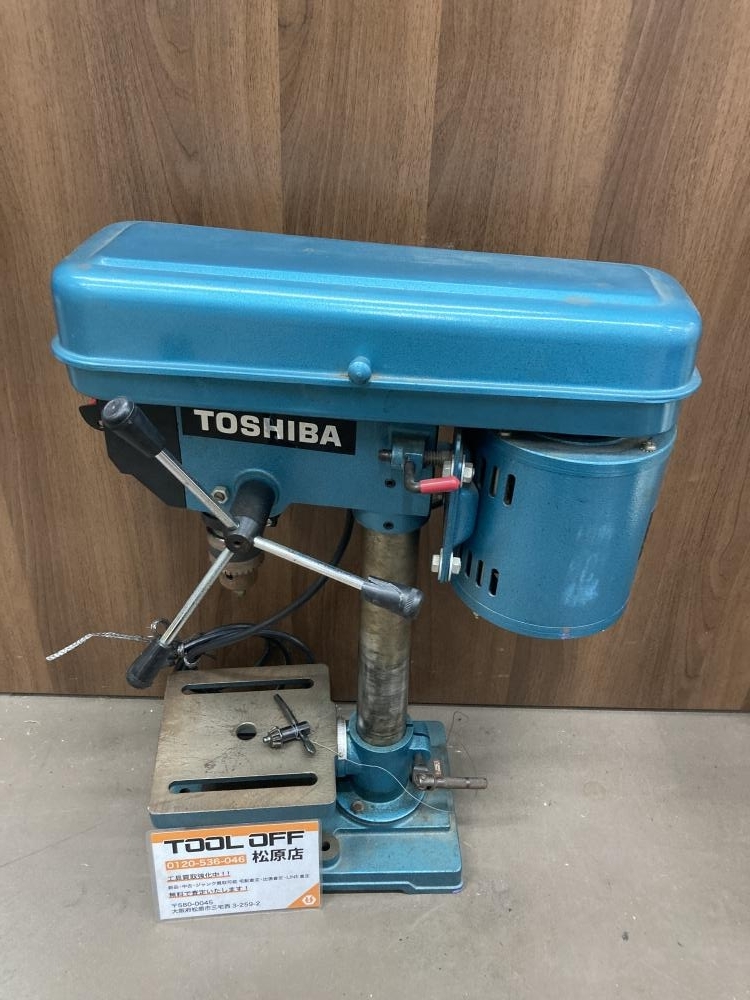 013♪おすすめ品♪TOSHIBA 東芝 卓上ドリル DP-13A 100V 鉄工13mm、木工24mm 芯ブレ0.3mm前後 ハンドルグリップ部分割れ有拍卖