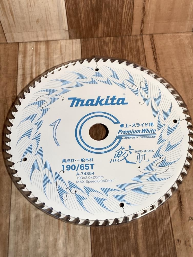 007◇未使用品・即決価格◇マキタ 卓上スライド用鮫肌プレミアムホワイトチップソー A-74354 箱ナシ未使用拍卖