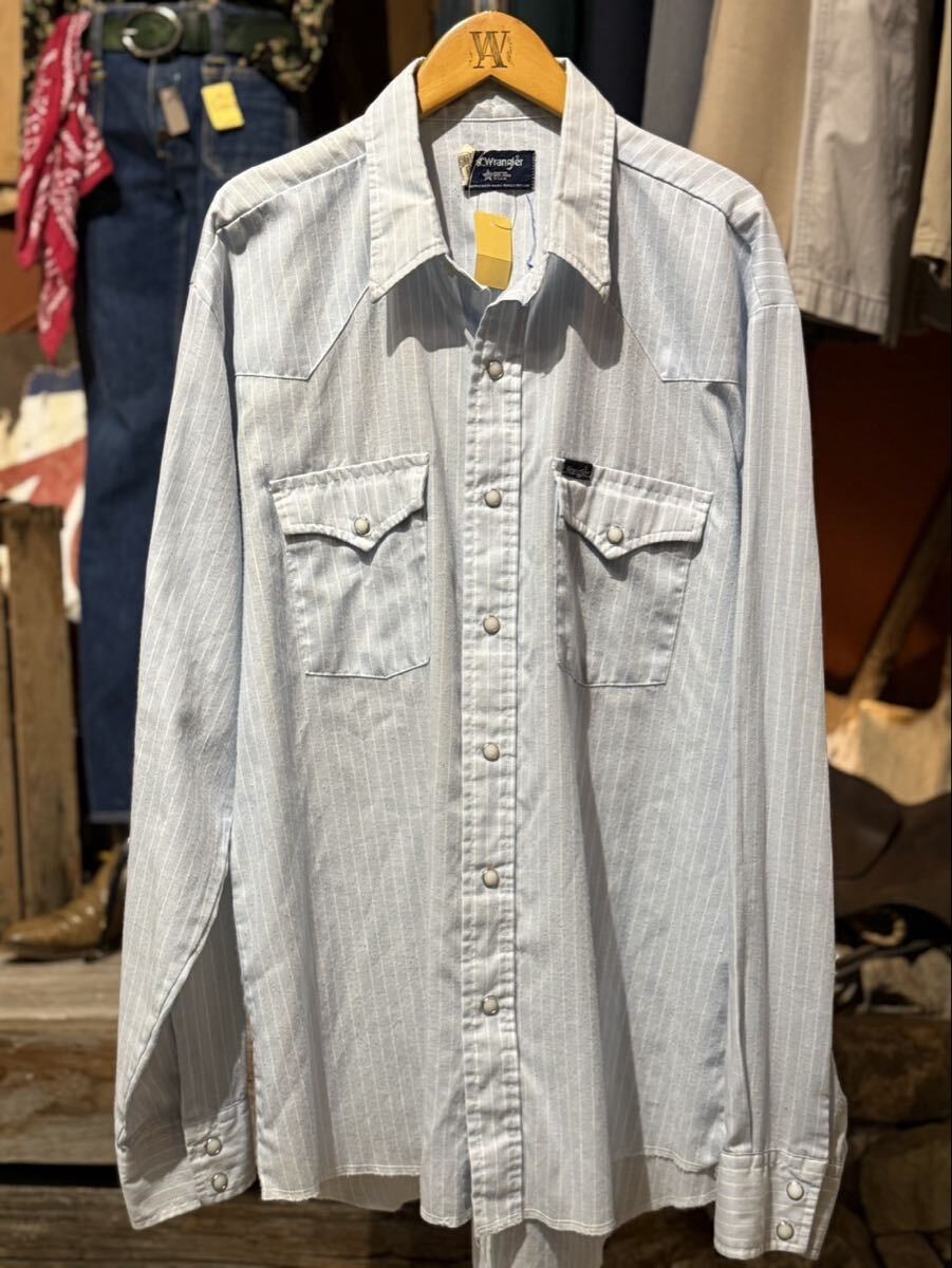 ウエスタンシャツ 長袖 長袖シャツ 古着 ヴィンテージ ラングラー wrangler 拍卖
