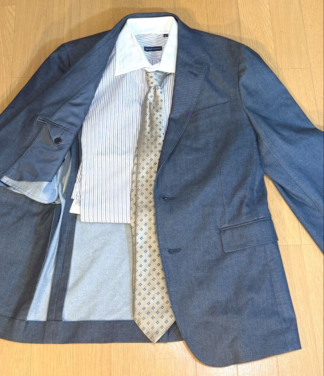 BEAMS HEART ビームス ハート◆サイズ:48 L相当◆テーラードジャケット ストレッチ シングルジャケット センターベント チャコールグレー拍卖