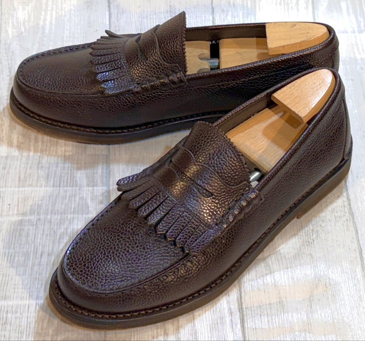 【未使用】Salvatore Ferragamo フェラガモ◆26.5cm 8.5 2E◆モカシン キルトローファー 革靴 ビジネスシューズ ドレスシューズ ITALY製 靴拍卖