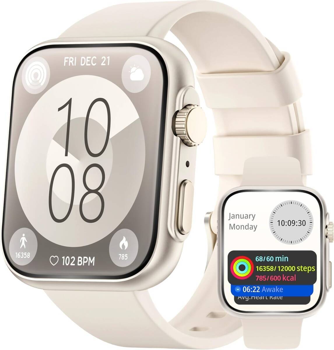 スマートウォッチ iPhone対応【2024年進化モデル&AI音声アシスタント機能追加】Bluetooth通話機能 1.91インチ大画面 音楽再生拍卖