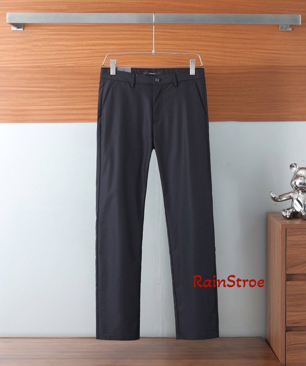 Ermenegildo Zegna エルメネジルド ゼニア スラックスパンツ メンズロングパンツ ブラック W36 長ズボン ボトムス カジュアルパンツ 綿拍卖