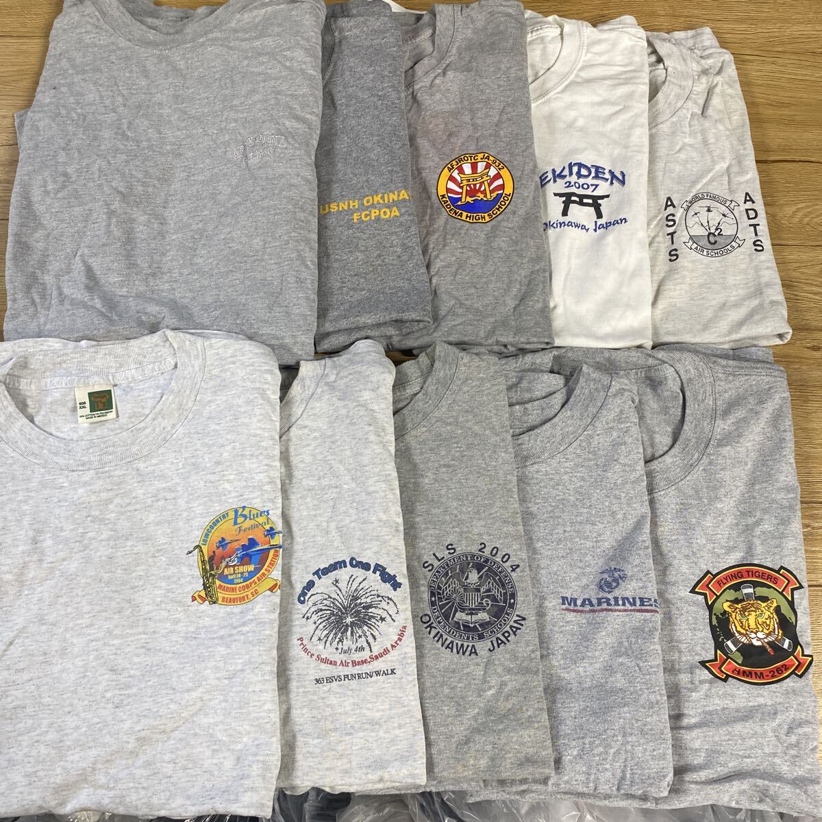 UTM156 【セット売り★】古着 ミリタリー アメリカ Tシャツ 半袖 古着卸 ロゴ 10着 セット 米軍 現状品拍卖