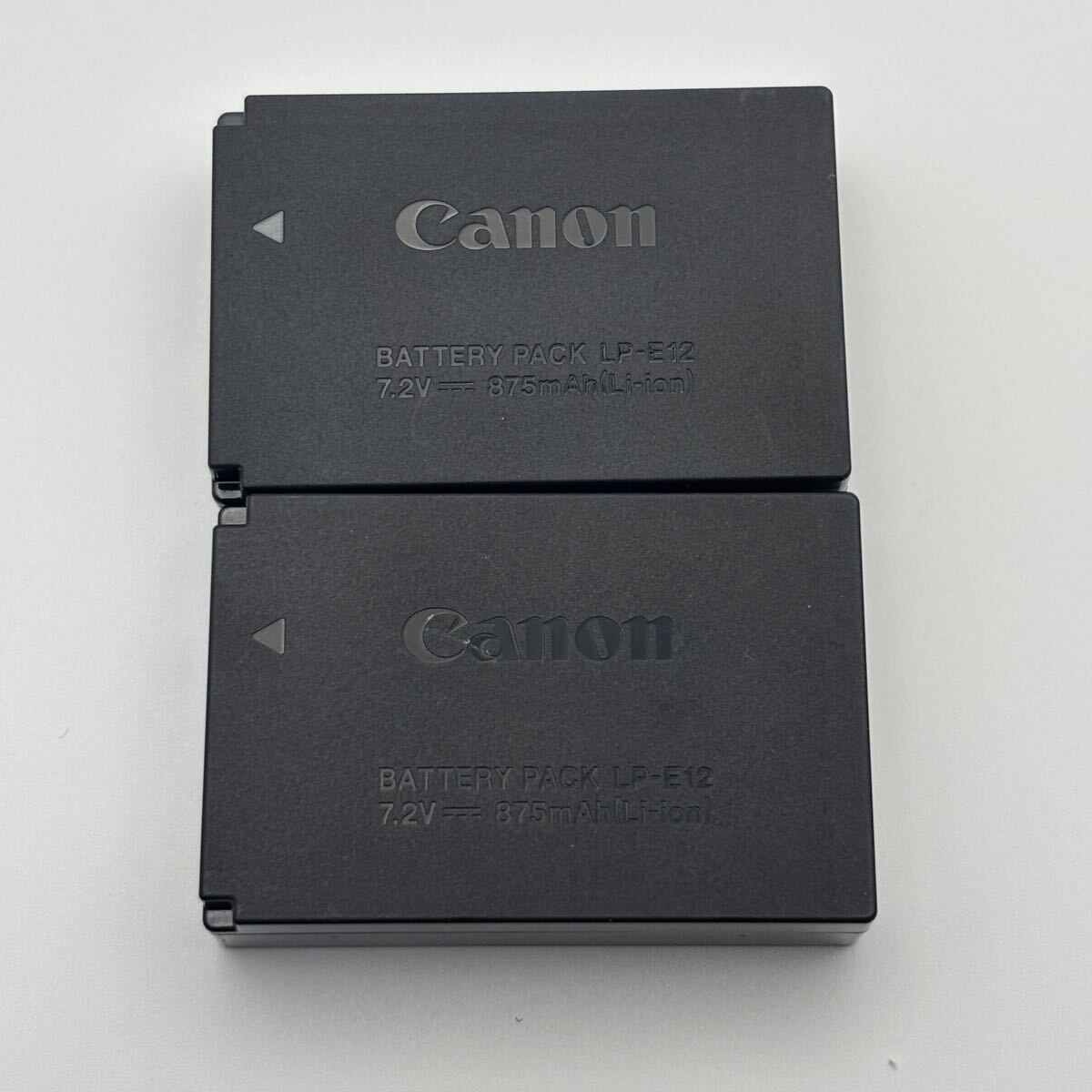 2個セット 残量十分!【動作確認済】返金保証 Canon キャノン LP-E12 リチウム リチャージャブルバッテリー 純正 電池 キヤノン拍卖