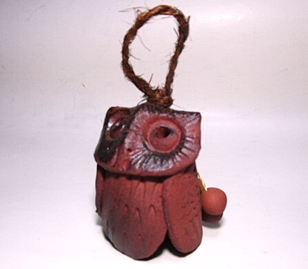 稀少 アンティーク 美品★備前焼 土鈴 ミミズク 梟(フクロウ) みみずく 鳥 陶器土鈴 開運 厄除け 郷土玩具 動物 置物 和風オブジェ 1個★拍卖