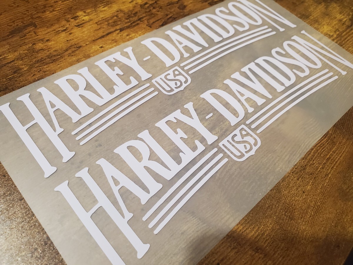 【送料無料!!】Harley-Davidsonステッカー ホワイト デカール ハーレーダビットソン拍卖