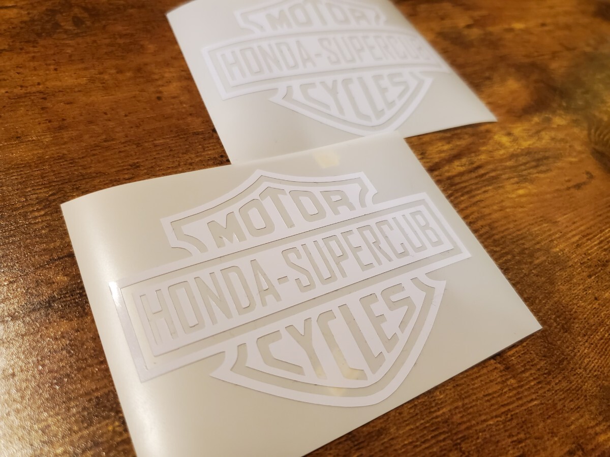 【送料無料!!】HONDA スーパーカブ ステッカー デカール ホワイト拍卖
