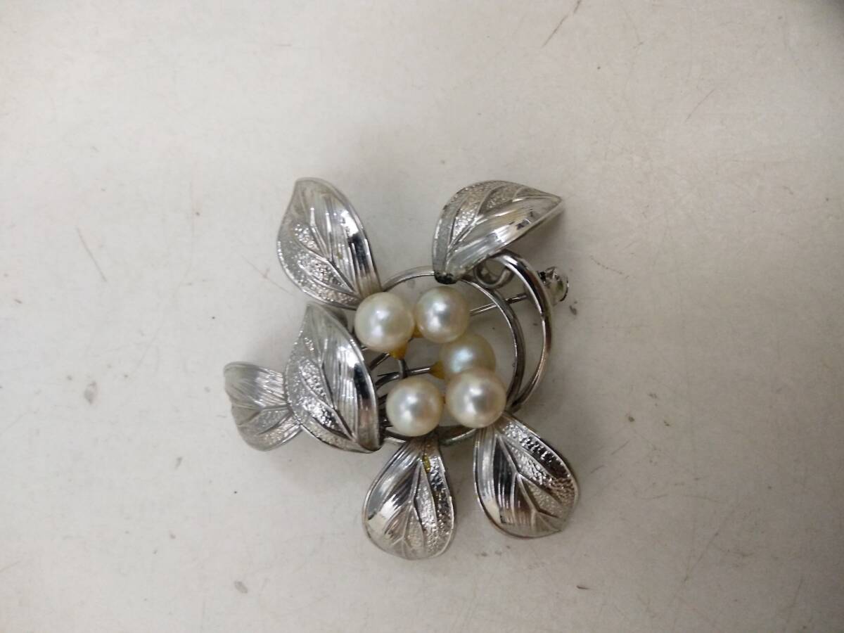 1010-0010 中古★真珠 パール ブローチ ヴィンテージ アクセサリー パールブローチ拍卖